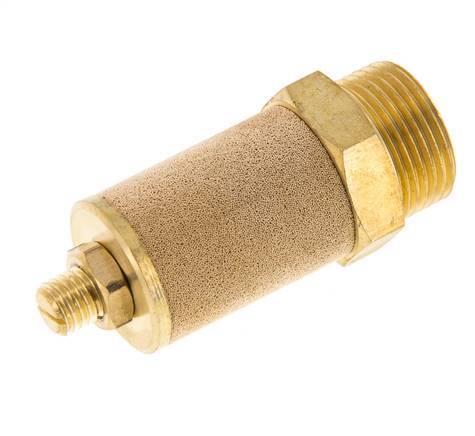 [P2BCJ] G3/4'' Brass Flow Control Muffler With Lock Nut