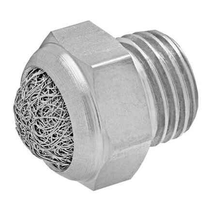 [P2BH7] Aventics SI1 G1/4'' Stainless Steel Compact Pneumatic Muffler