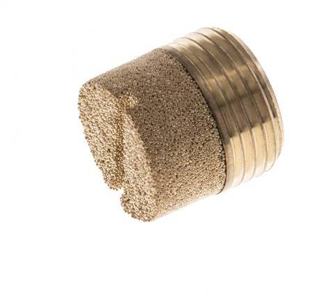 [P2B9K-X2] G3/8'' Bronze Fritté Compact Cylindrique Silencieux Pneumatique [2 Pièces]