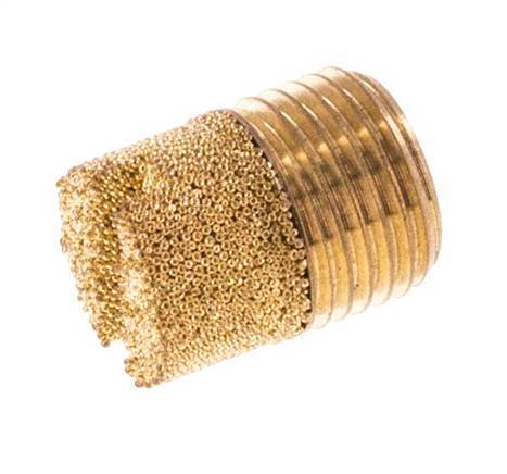 [P2B9H-X5] G1/8'' Sintered Bronze Compact Cylindrical Pneumatic Muffler [5 Pieces]