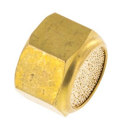 [P2B9Y-X2] G1/4'' Kompakter Druckluft Schalldämpfer mit Innengewinde aus Sinterbronze [2 Stück]