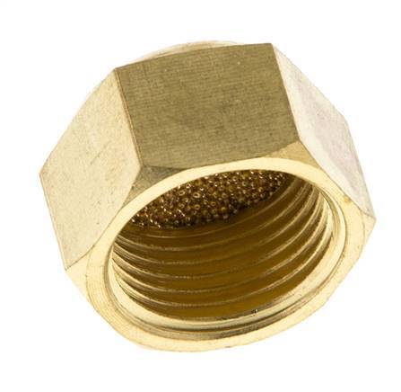 [P2B9Z-X2] G3/8'' Sintered Bronze Compact Female Threaded Pneumatic Muffler [2 Pieces]
