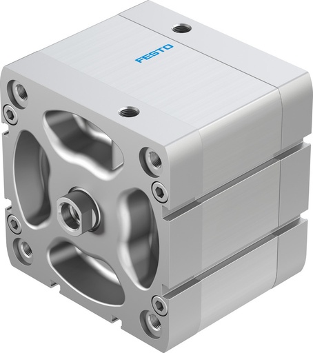 [P2BQJ] Festo Compact Cylinder 100mm Bore 30mm Stroke ISO 21287 Double Acting - 536388