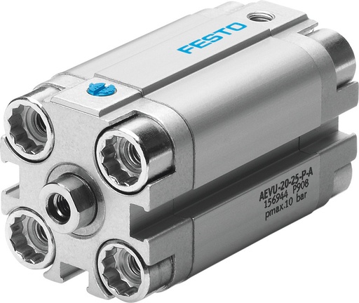 [P2FVY] Festo Cilindro Compacto 20mm Diámetro 25mm Carrera Simple Efecto - 156944