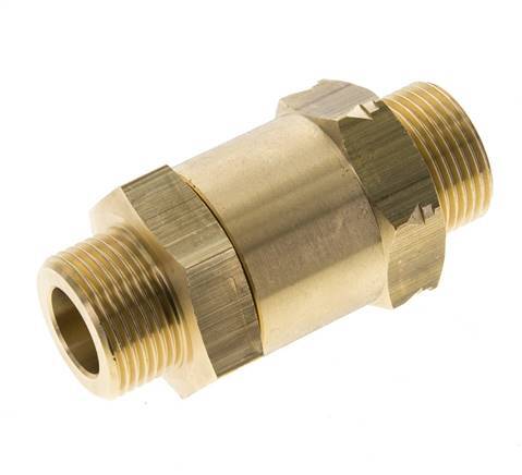 [V3HKT] G 3/4'' Male Threaded Brass Check Valve 0.1-40 bar (1.45-580 psi)