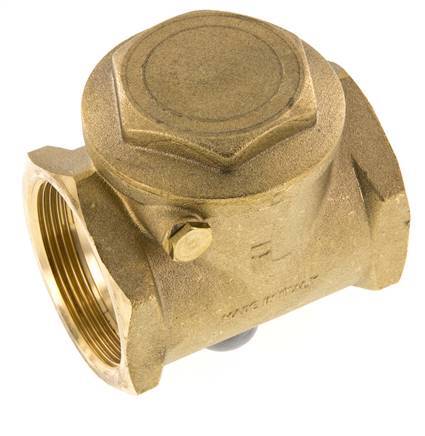 [V3HJU] G 2'' Brass Swing Check Valve 10 bar (145 psi) Metal Seal