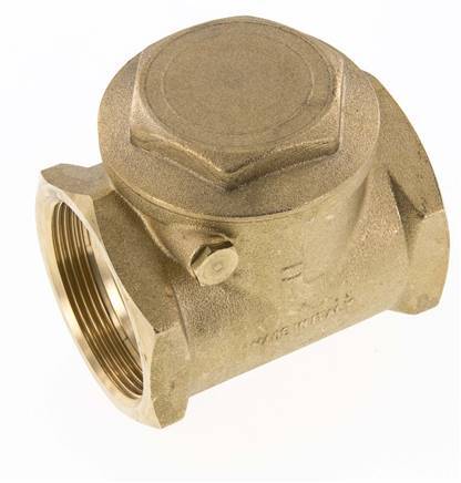 [V3HK5] G 2'' Brass Swing Check Valve 10 bar (145 psi) NBR Soft Seal