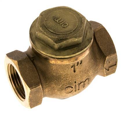 [V3HJ7] G 1'' Red Brass Lift Check Valve 20 bar (290 psi) Heavy Duty