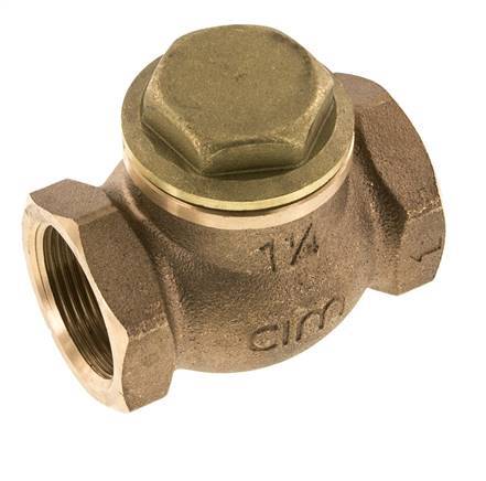 [V3HJ8] G 1-1/4'' Rood Messing Lift Terugslagklep 20 bar (290 psi) Heavy Duty
