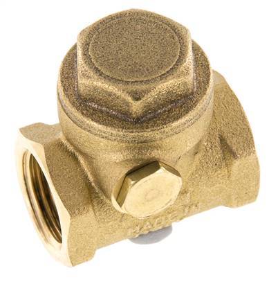 [V3HJY] G 1/2'' Latón Válvula Antirretorno De Clapeta 12 Bar (174 Psi) Sello Blando