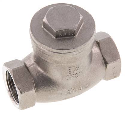 [V3HJF] G 3/4'' RVS Swing Terugslagklep 16 Bar (232 Psi) Metalen Afdichting