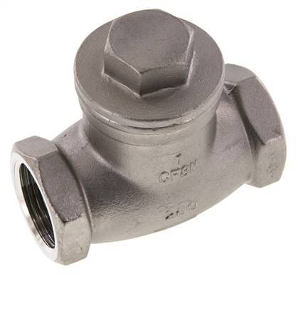 [V3HJG] G 1'' RVS Swing Terugslagklep 16 Bar (232 Psi) Metalen Afdichting