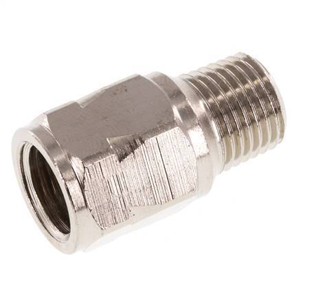 [V3HNE] R/Rp 1/4'' M/W Mini Rückschlagventil Vernickelt Messing 10 Bar (145 Psi) NBR Keine Feder