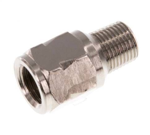 [V3HNG] R/Rp 1/8'' M/F Mini Check Valve Nickel-Plated Brass 10 bar (145 psi) FKM With Spring