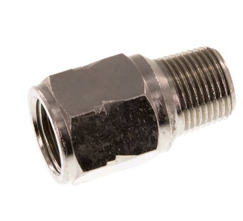 [V3HNJ] R/Rp 3/8'' M/F Mini Check Valve Nickel-Plated Brass 10 bar (145 psi) FKM With Spring