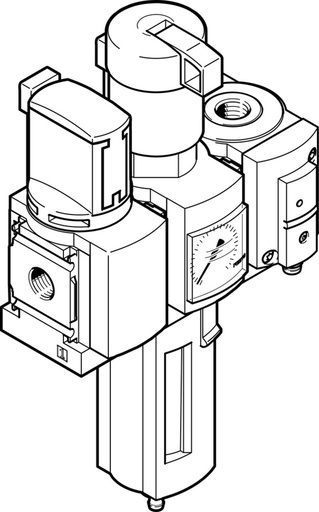 [P2WFN] Festo Luchtverzorgingsunit G1/2'' 0.5-7bar 5300l/min 40µm - 8042671