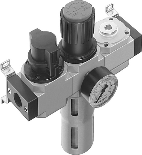 [P2X9Y] Festo Luchtverzorgingsunit G1/2'' 0.5-12bar 2920l/min 40µm Midi - 185728