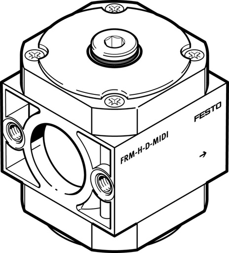 [P2YKB] Festo Aftakkingsmodule 0.2-16bar 5100l/min Midi - 170688