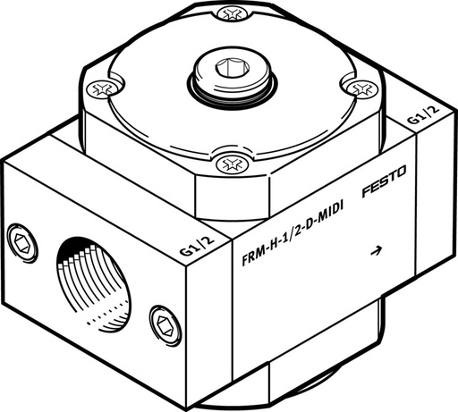 [P2YKG] Festo Aftakkingsmodule G1/2'' 0.25-16bar 9000l/min Maxi - 186526