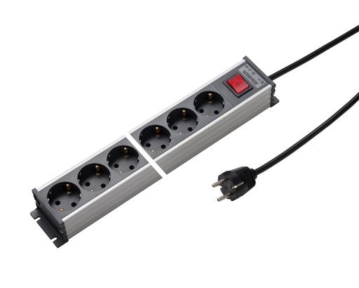 [E3GUD-X10] Martin Kaiser 10-Way Power Strip With Switch And 1.5m Cable (European Socket) - 1101ZL10L-SG15 [10 Pieces]