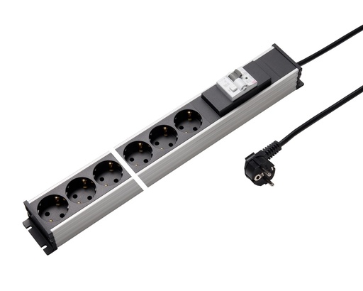 [E3JX8-X10] Martin Kaiser Power Outlet Strip 6-Way 16A Cable 3M (European Socket) - 1139ZL6L-SW3 [10 Pieces]