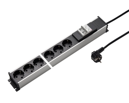 [E3K2B-X10] Martin Kaiser 6-Way Power Strip with 10A Circuit Breaker and 3M Cable (European Socket) - 1336KZL6SW3 [10 Pieces]