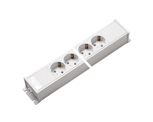 [E3QX8-X10] Martin Kaiser 3-Way Power Outlet Strip 45 degrees With AC166 Input+Output (European Socket) - 1154/3-2/WS [10 Pieces]