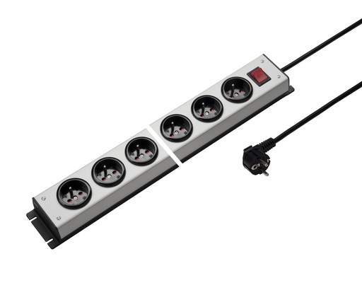 [E3R7F-X10] Martin Kaiser Power Strip 12-Way 90 Degree Earthing Pin With Switch (European Socket) - 1016KZL12L-SW15 [10 Pieces]