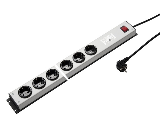 [E3R8P-X10] Regleta de enchufes Martin Kaiser Interruptor de 8 vías Protección contra sobretensiones Cable de 3 m (Enchufe Europeo) - 1035ZL8L-SW3 [10 Piezas]