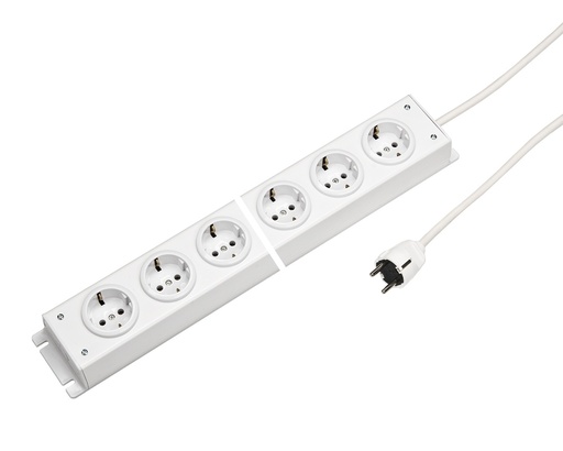 [E3R9M-X10] Martin Kaiser Power Outlet Strip 8-Way 90 Degree Earthing 1.5m Cable (European Socket) - 1002ZL8WS15 [10 Pieces]