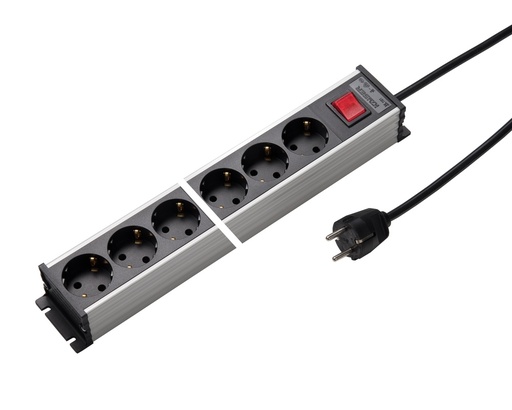 [E3RAF-X10] Martin Kaiser 10-Way Power Strip with Switch and Shutter 1.5m (European Socket) - 1101KZL10l-sw15 [10 Pieces]