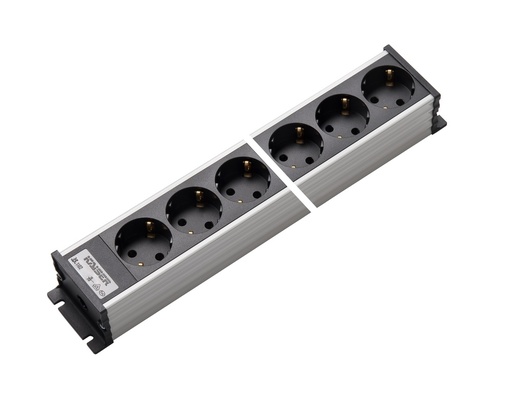 [E3RFJ-X10] Martin Kaiser Power Outlet Strip 6 Way Earthing Contact Shutter (European Socket) - 1102K/6l-sw [10 Pieces]