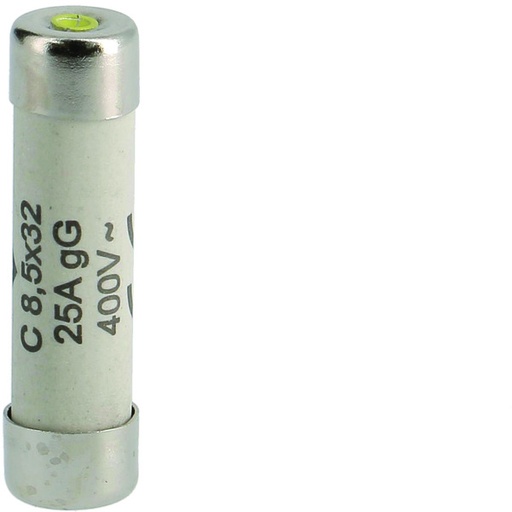[E3T86] Fusible Cilíndrico Hager 25A 8.5x32mm 400V AC - L8532C25
