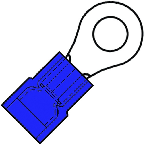 [E3TCD] M6 Nylon Insulated Ring Terminal 1.5-2.5mm SuperPidg - 156455 [100 Pieces]