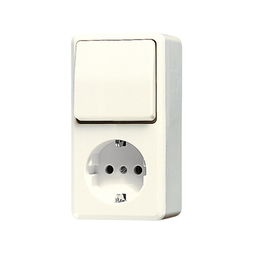 [E3TDF] Jung Ap600 Interruptor Toma Combinado Blanco - 676A