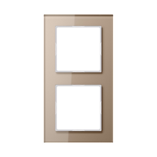 [E3TEU] Jung A-Creation Double Glass Cover Frame Champagne - AC582GLCH