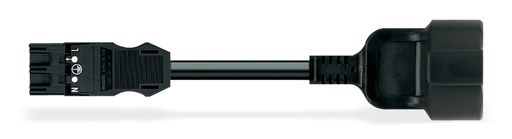 [E3TE9] Câble D'adaptateur Wago Eca Avec Connecteur Schuko 2M Noir - 771-9993/406-201