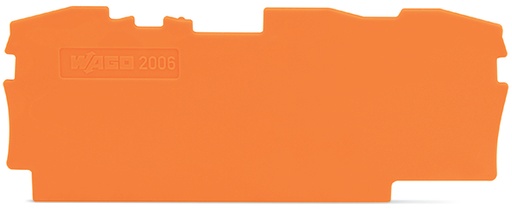 [E3TGA] Wago TopJob S End And Intermediate Plate 1mm Orange - 2006-1392