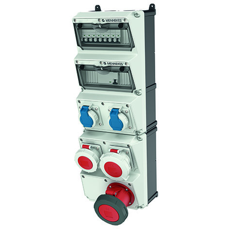 [E3THH] Mennekes Amaxx 5-Module IP67 Industriesteckdose Kombination - 950032