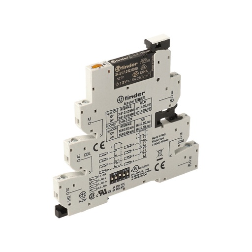 [E3TMT] Finder Series 39 Interface Timer Relay 6A 12V AC DC - 39.81.0.012.0060