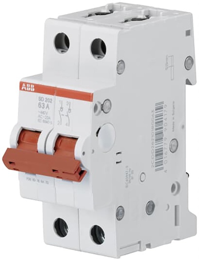[E3TPJ] ABB Interruptor Desconector De 2 Polos 25A 440VAC - 2CDD282101R0025