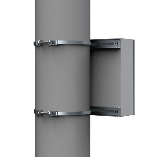 [E3TQV] Pole Mount Enclosure Bracket 400mm Zinc Plated Steel - EPF0400