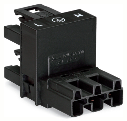 [E3TUM] Wago 770-634 H-Distributie Connector 3-Pool Zwart - 770-634