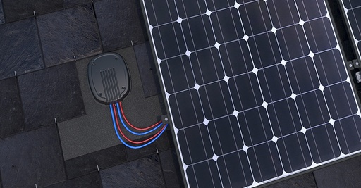 [E3TU3] Tuile D'Entrée De Câble Solaire PV Universelle Pour Toits En Pente - 0770206