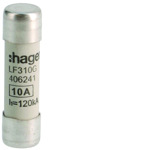 [E3TVG] Fusible Cilíndrico Industrial Hager 10A 500V 10x38mm - LF310G