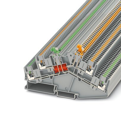[E3U3F] Bloc De Jonction À Deux Niveaux Push-In Pour Couteau Déconnectable 2.5mm² - 3210400