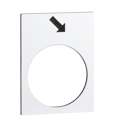 [E3U36] Schneider Harmony Vorwärtsrichtung Etikett 30x40mm Weiß - ZB2BY4913