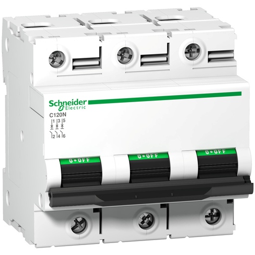 [E3U3R] Schneider C120N 3P 125A Interruptor Automático 10kA - A9N18369