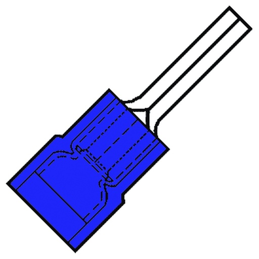 [E3U6R] Isolierte Stiftklemme M9 Blau Nylon 1.5-2.5mm² - 156656 [100 Stück]