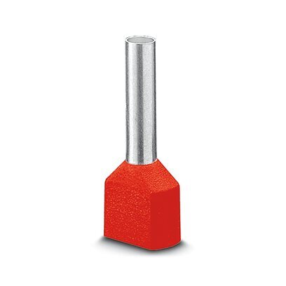 [E3U88] Phoenix Contact Twin Ferrule AI-TWIN 2X1-12 Rouge - 3240679 [100 Pièces]